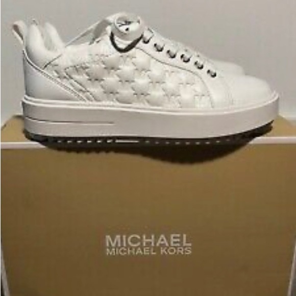 BNWT Michael Kors Emmett Lace-up Embossed Sneakers - Picture 2 of 8